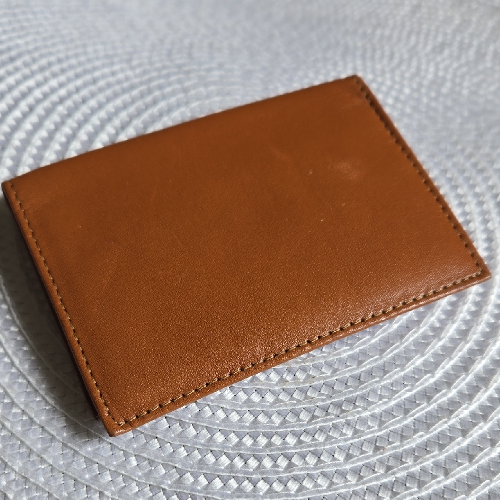 Paco Rabanne Tan "Tobacco" Leather Card Holder Vintage.     (BIN 005)